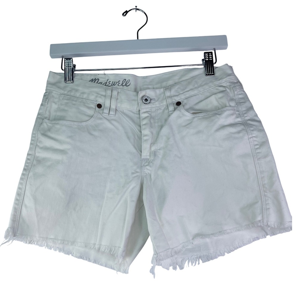 Madewell White Jean Shorts